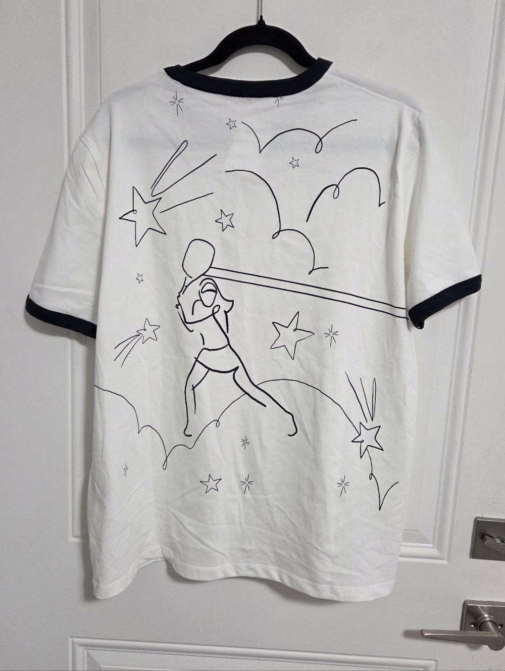 Zara Women's Tennis-Themed Graphic Tee - Made In Portugal - Size L